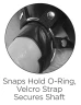Страпон-система с чёрной насадкой 11" Two Cocks One Hole Hollow Strap-On Suspender System - 30,5 см.