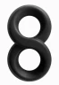 Чёрное эрекционное кольцо-восьмерка Infinity Ring