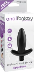 Чёрная анальная вибропробка Beginners Anal Anchor - 10 см.