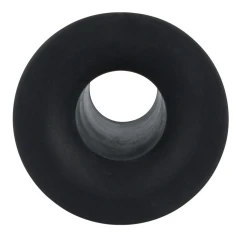 Чёрная анальная пробка с тоннелем Lust Tunnel Plug S - 7,5 см.
