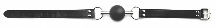 Кляп-шар на чёрных ремешках Solid Ball Gag